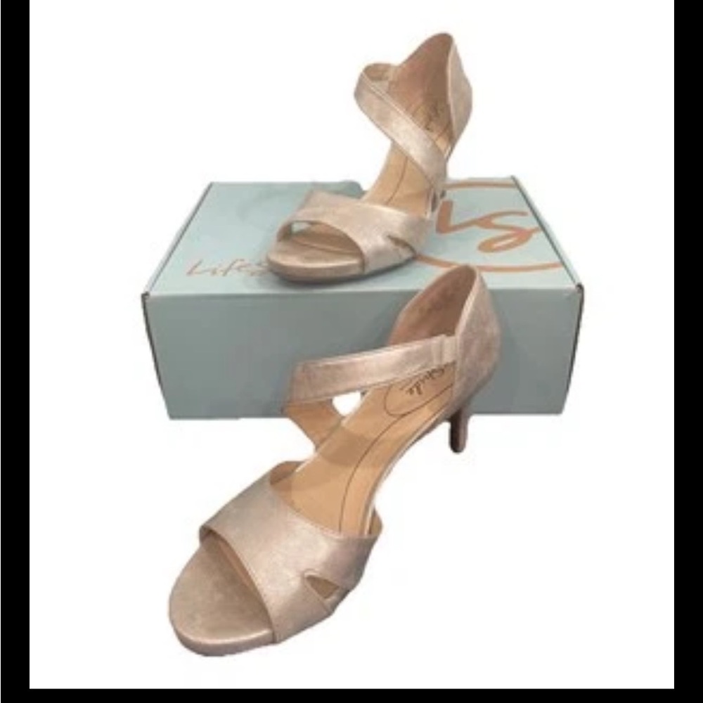 LifeStride Womens Mega Pumps Shoes, Silver Size 9M